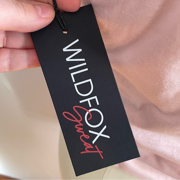 Wildfox Sweat Tie Front Workout Tank Top- Blushing Bride (Pink)- Size Large- NWT - Picture 7 of 8